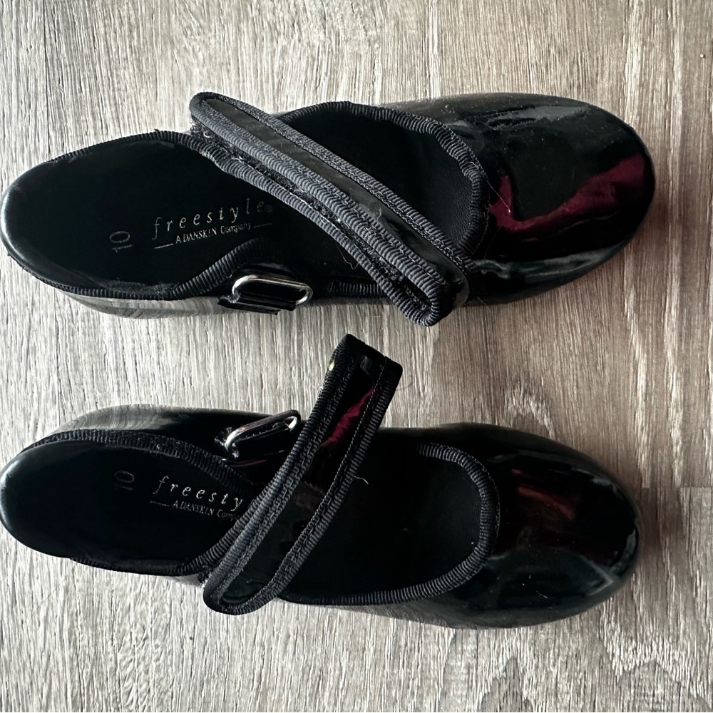Freestyle Black Patent tap shoes
